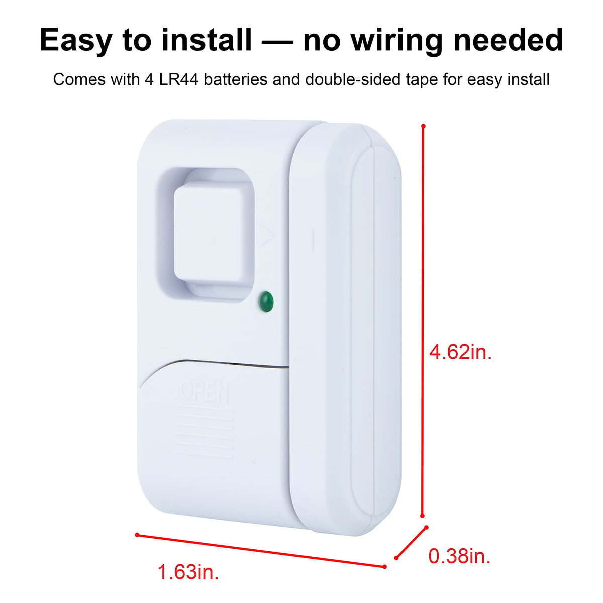 GE Personal Security Window and Door Alarm, 12 Pack, DIY Protection, Burglar Alert, Wireless Chime/Alarm, Easy Installation, Home Security, Ideal