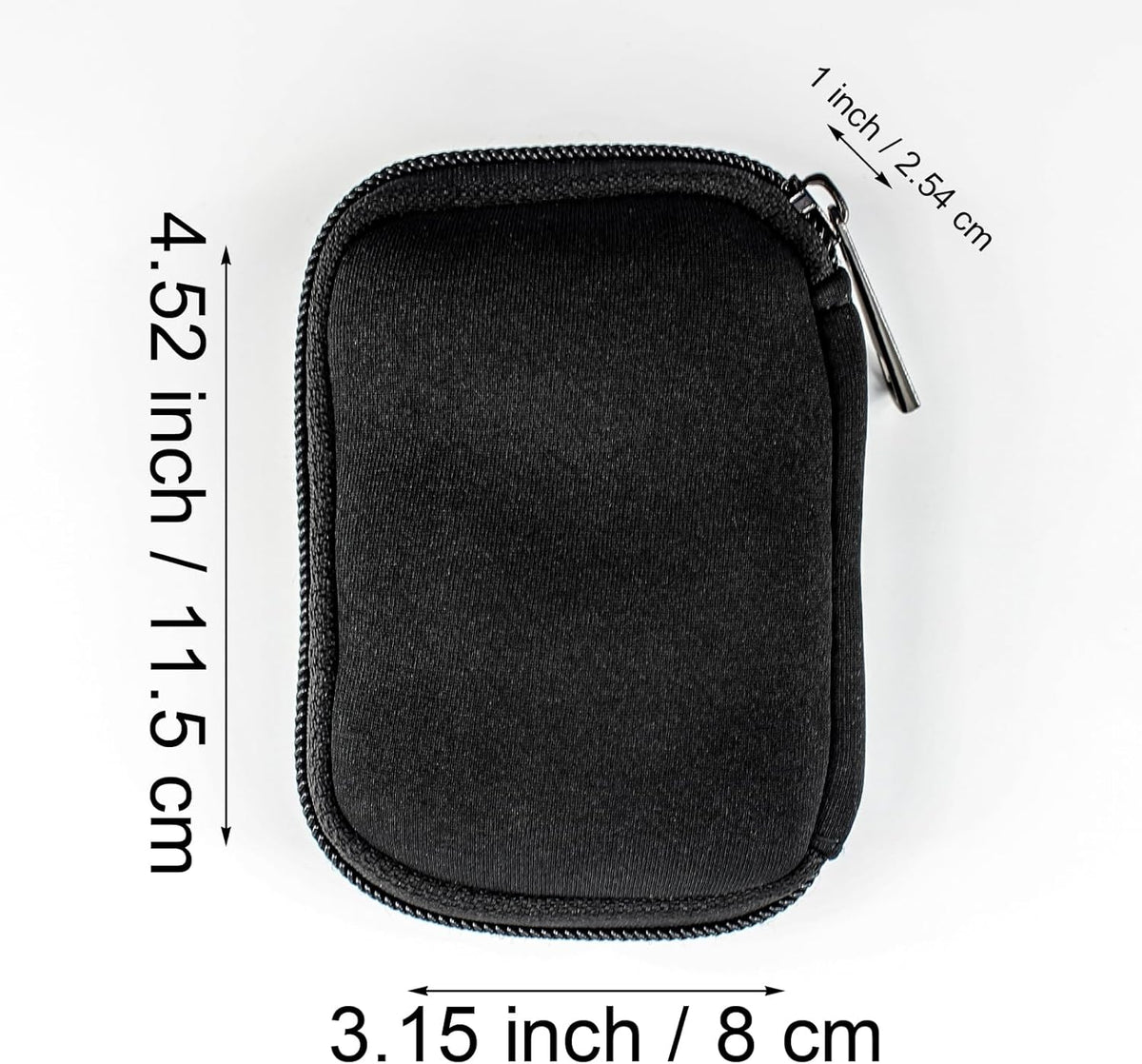 6 Flash Drive Case - USB Holder, Storage Bag for Thumb Drives, Lightweight, Protects & Stores Small Items, Slots, Black