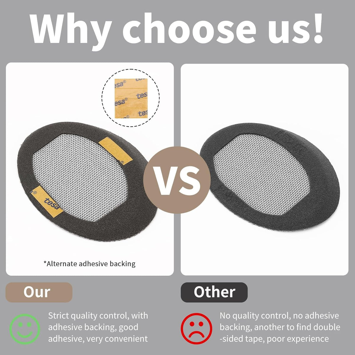 Damex Ear Cushions for Bose qc35 ii Replacement Ear Pads, Compatible with Bose QuietComfort 35 Replacement earpads, Increased Stitching,no Breakage, Protein Leather, Softly. (Silver)