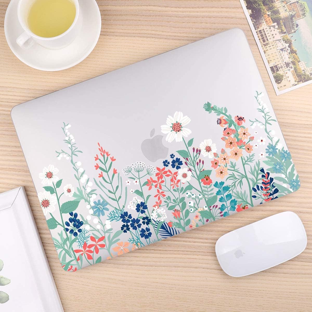 CISSOOK Matte Frosted Wildflower Hard Shell Case for MacBook Pro 14 Inch 2024 2023-2021 Release M4 A3112 A3185 A3401 M3 A2992 A2918 A2779 M2 A2442 M1, Plastic Cover for MacBook Pro 14 M1-M4 Chip