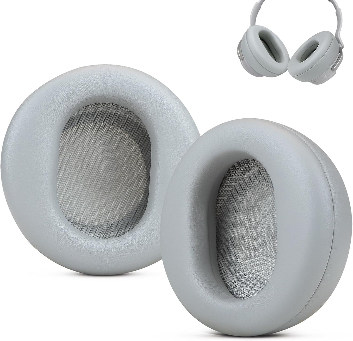 Replacement Earpads for Microsoft Surface Headphones 1 2 Wireless Noise Cancellation Headsets,Ear Pads Cushions with High-Density Noise Isolation Foam,Soft Protein Leather-Grey