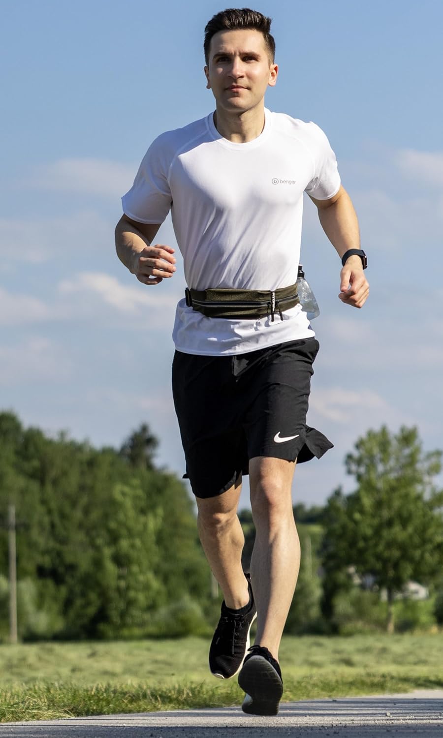 Fitgriff® Running Belt for Men & Women - Secure Jogging Pouch for Phone, Keys & Essentials - For All Cell Phones
