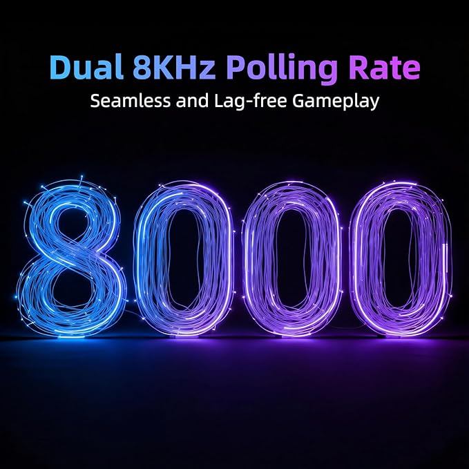FE87 V2 Wired Mechanical Keyboard Dual 8KHZ Polling Rate Support SODC/Latency As 0.125MS/ARGBHot Swappable Gasket Sturcture Gaming Keyboard (Black/Azure Heaven Switch)