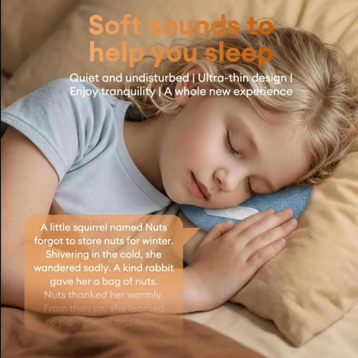 Generic Immersive Aid(1pcs) Pillow Speakers for Sleeping, Under Pillow Speaker Bluetooth, Sleep Speaker Under Pillow