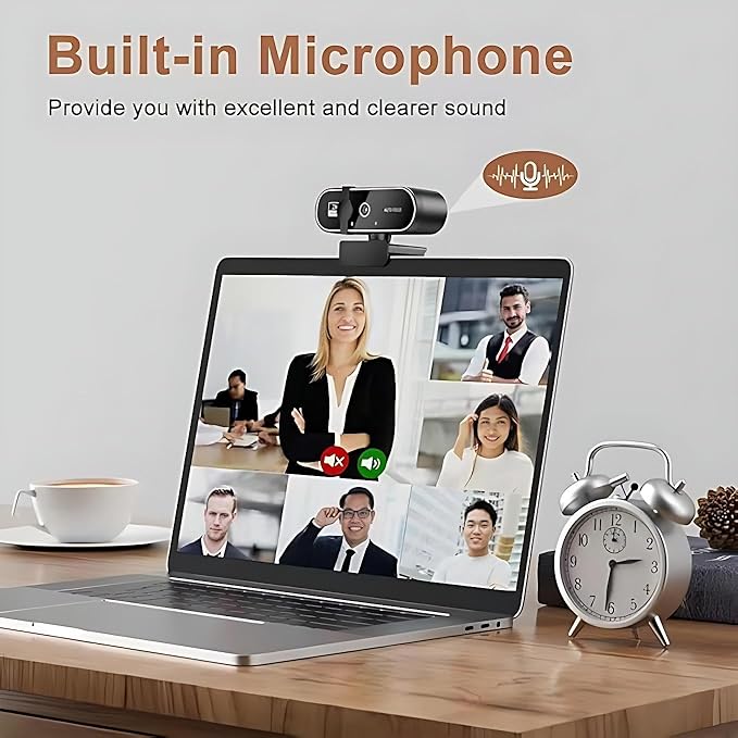 High-Definition 1080P/2K/4K USB Camera for Online Teaching Live Streaming &amp Video Calls - Plug-and-Play