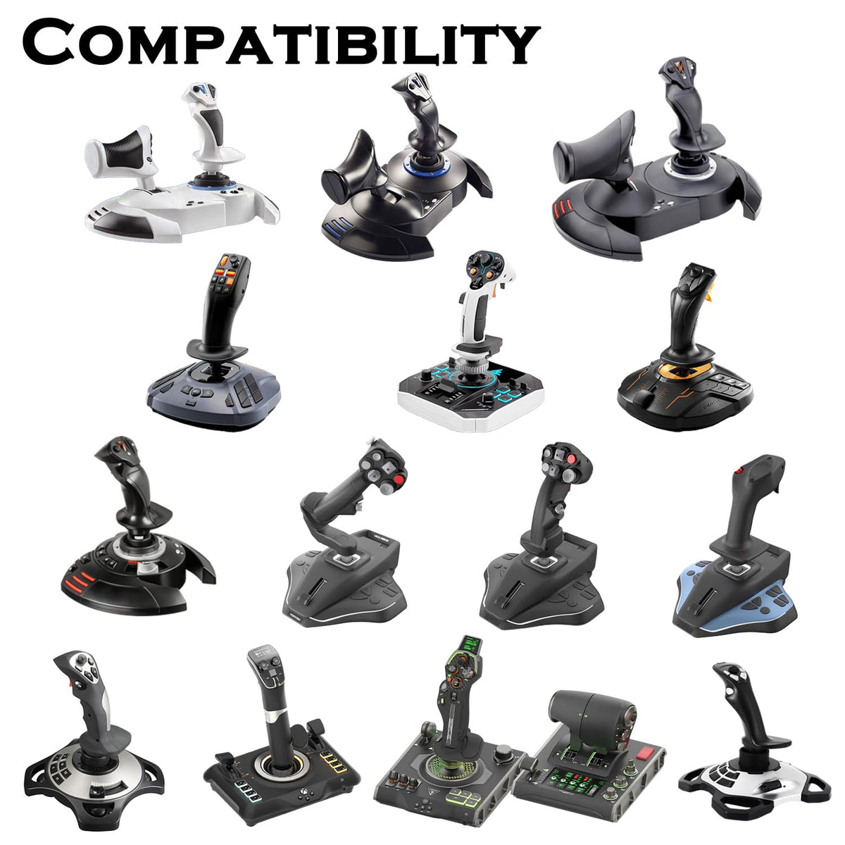 Flight Sim Game Joystick Desk Mount,Hotas Mount - Compatible with Thrustmaster T. Flight Hotas One/4/X,Sol-R2/Sol-R1,SimTask Farmstick,WINWING URSA MINOR Series,G Extreme 3D Pro,Turtle Beach VelocityOne Flightstick and PXN 2113 PRO