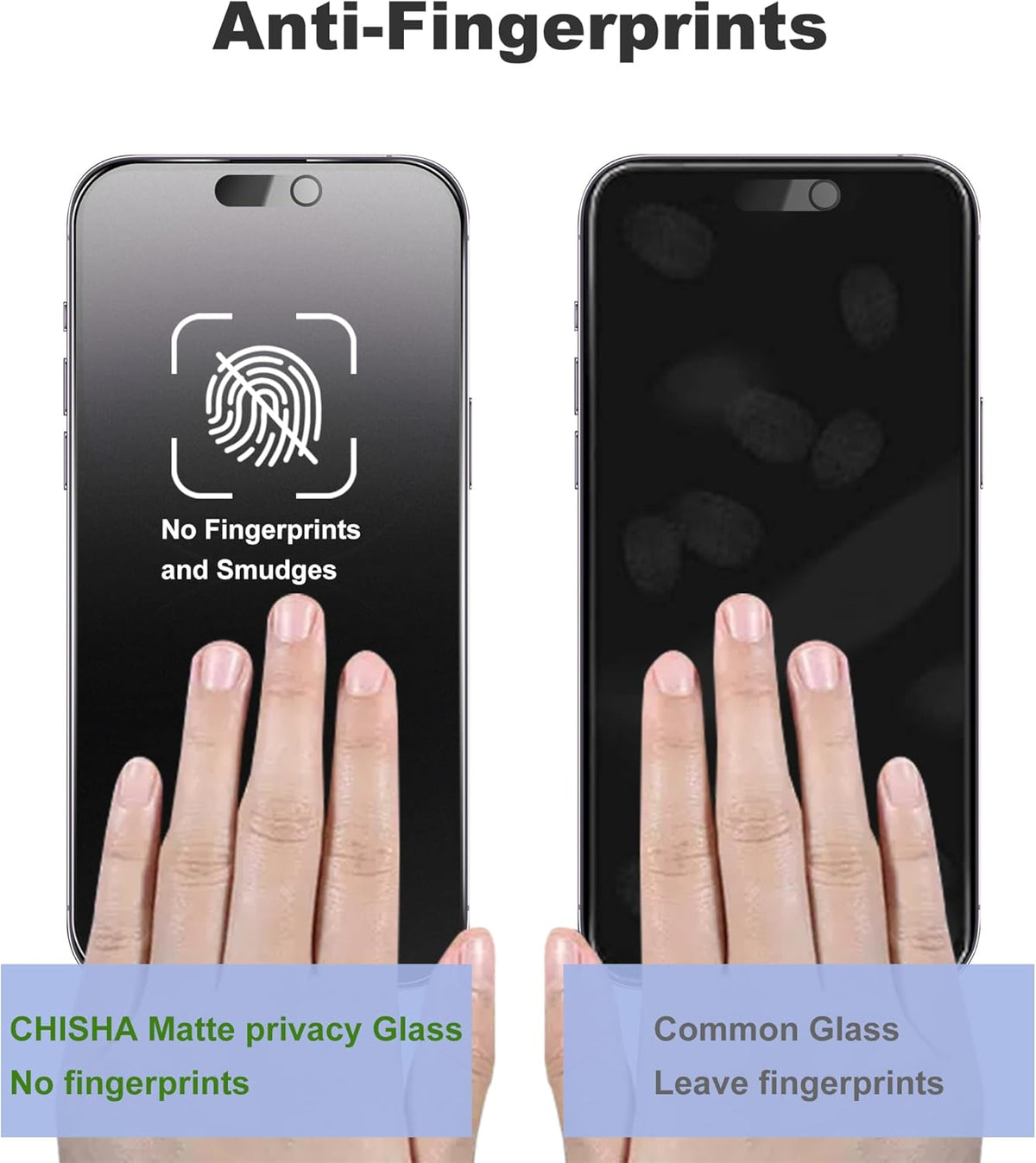 2 Pack Matte Privacy Screen Protector for iPhone 16 Pro Max Screen Protector Anti-Glare, Anti-Spy Tempered Glass Film, Smooth and Responsive Touch Anti-Scratch Glass