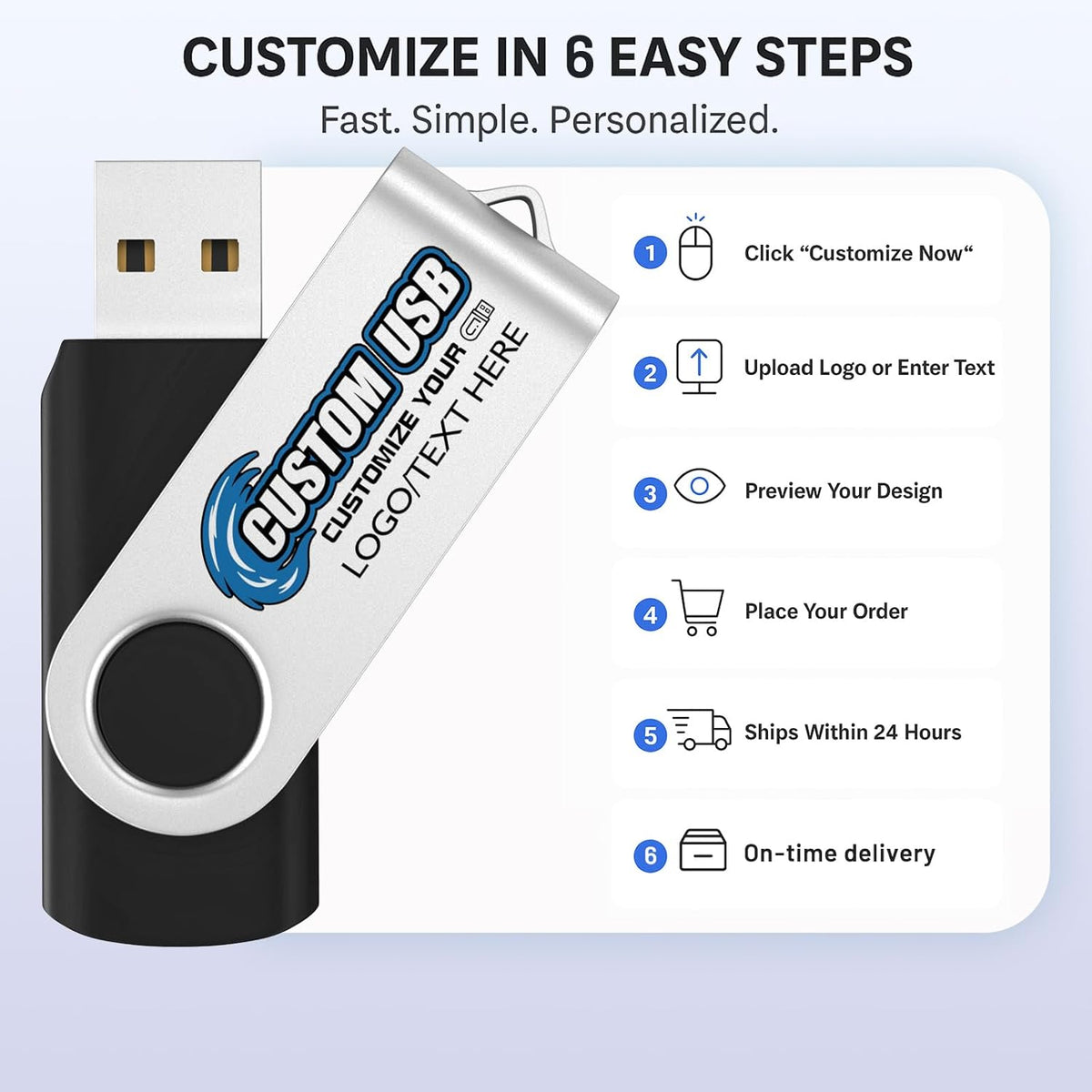 ABLAZE Personalized USB 512MB Flash Drive 10 Pack, USB 2.0 Custom Thumb Drives Personalized Pendrive Memory Stick (Mixcolors)
