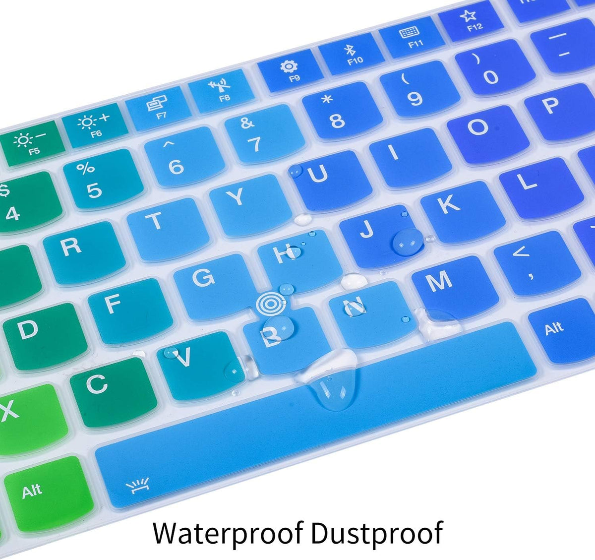 Colorful Keyboard Cover for 15.6" Lenovo ThinkPad E15 Gen 4 3 2 T15 T15p T15g L15 Gen 2 1 P51s P52 P52s P53 P72 P73/ThinkPad E580 E590 E595 L580 L590/ThinkPad T570 T575 T580 T590, Rainbow