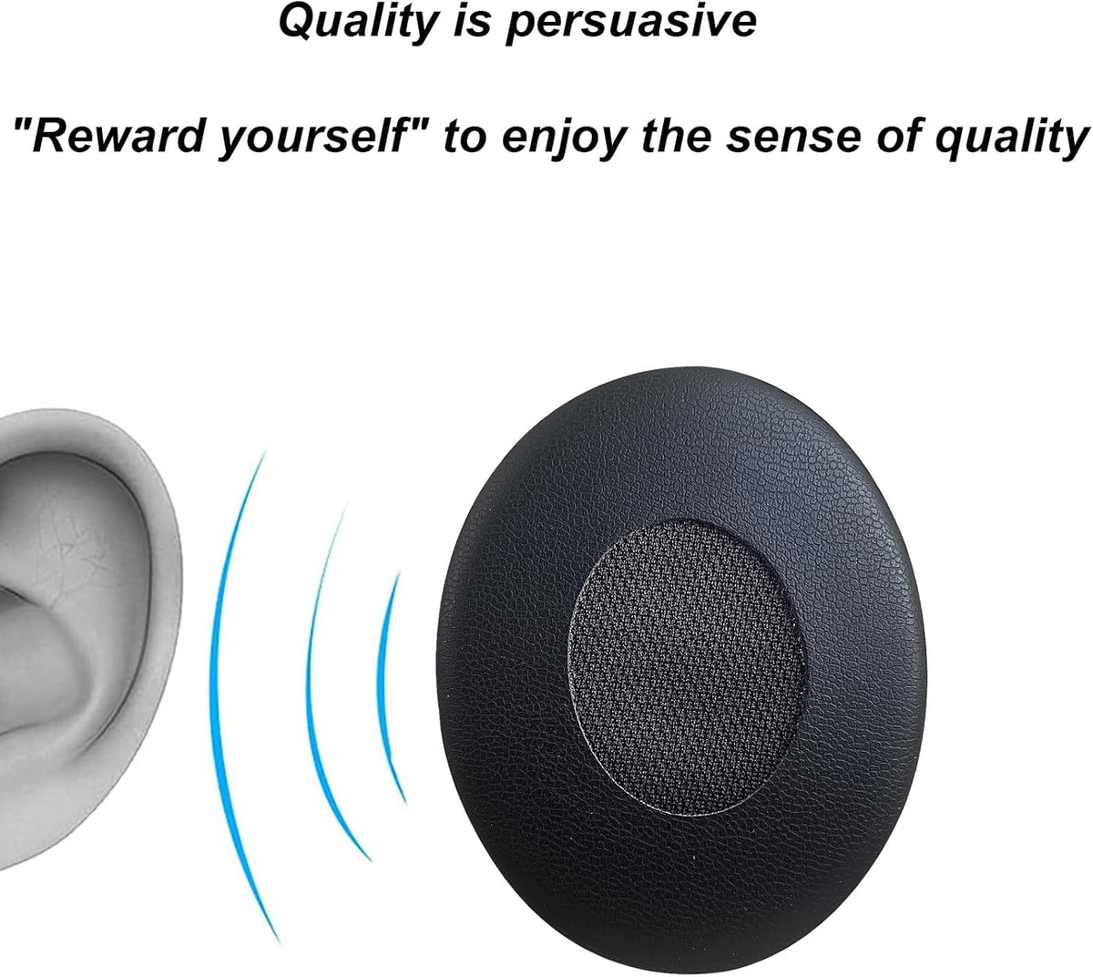 Bose QC3 Earpads,Headphones Replacement Ear Pads Memory Foam Ear Cushion Cover Kit for Bose QuietComfort 3 Headphone Accessories- Black