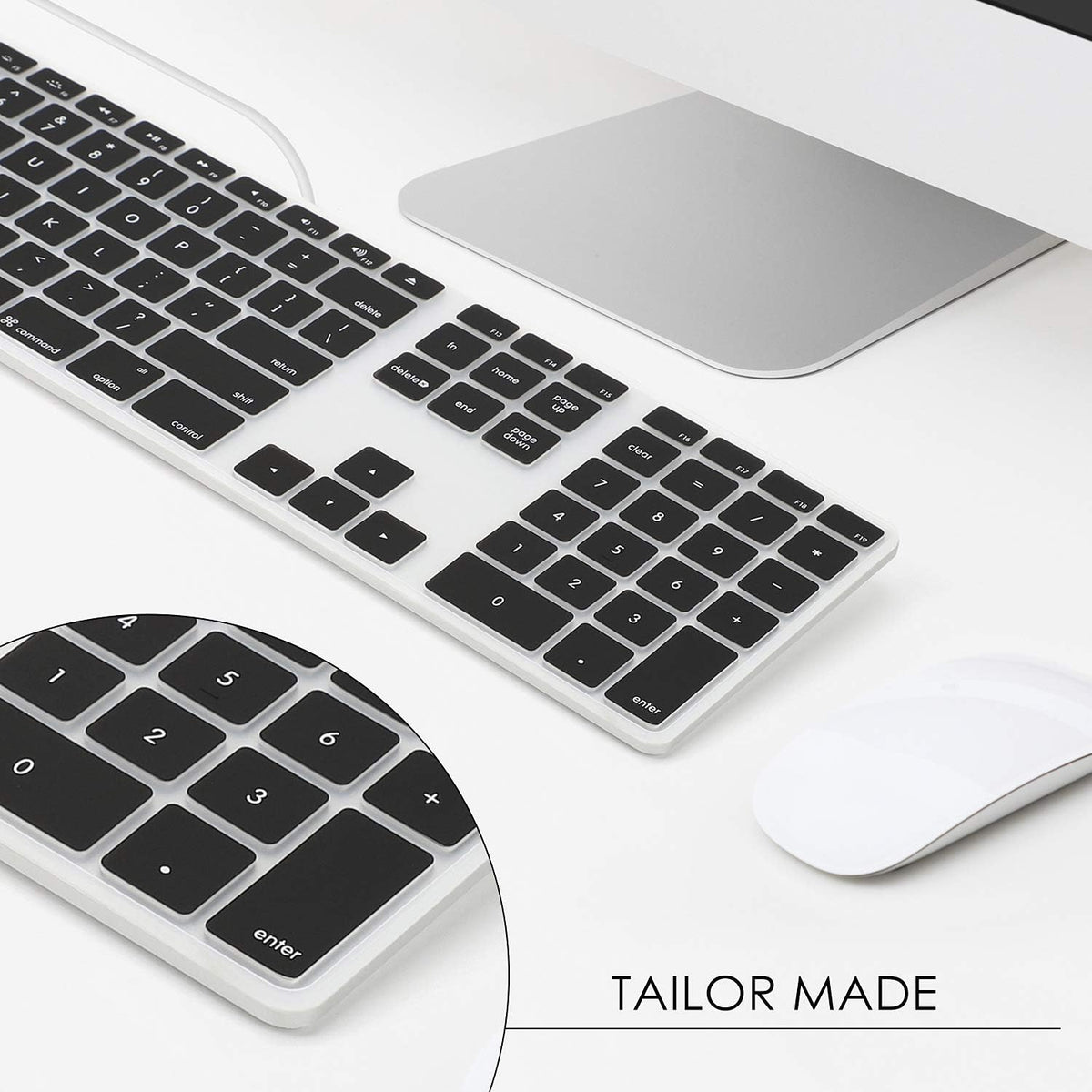 Allinside Black Keyboard Cover for iMac USB Keyboard A1243 MB110LL/B