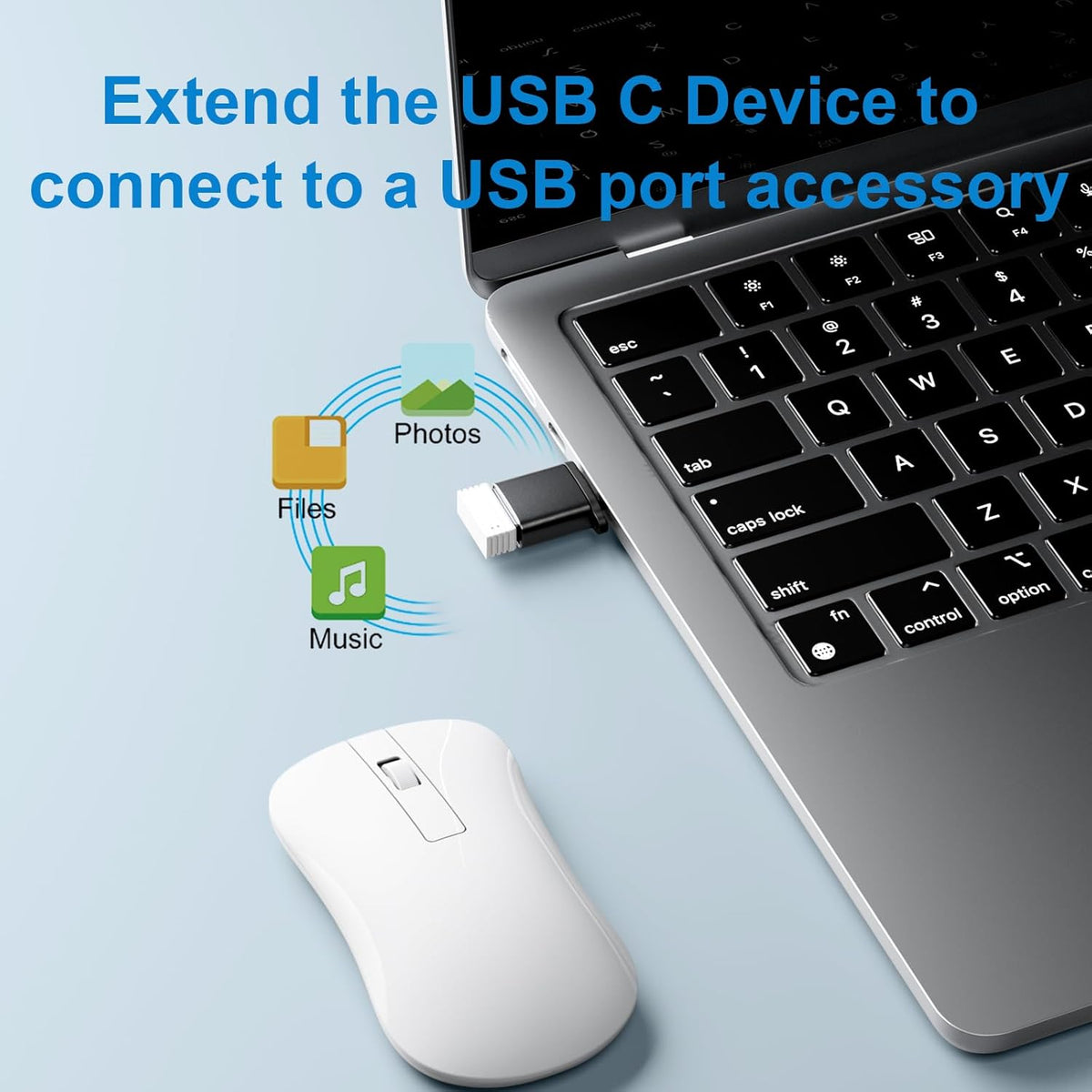 USB C to USB A Adapter 6 Pack,USBC to USB Adapter,TypeC Male USBA Female 3.0 Adaptor,USBC OTG Adapters for iPhone 16 15,MacBook Pro,iPad,Samsung Galaxy,Black
