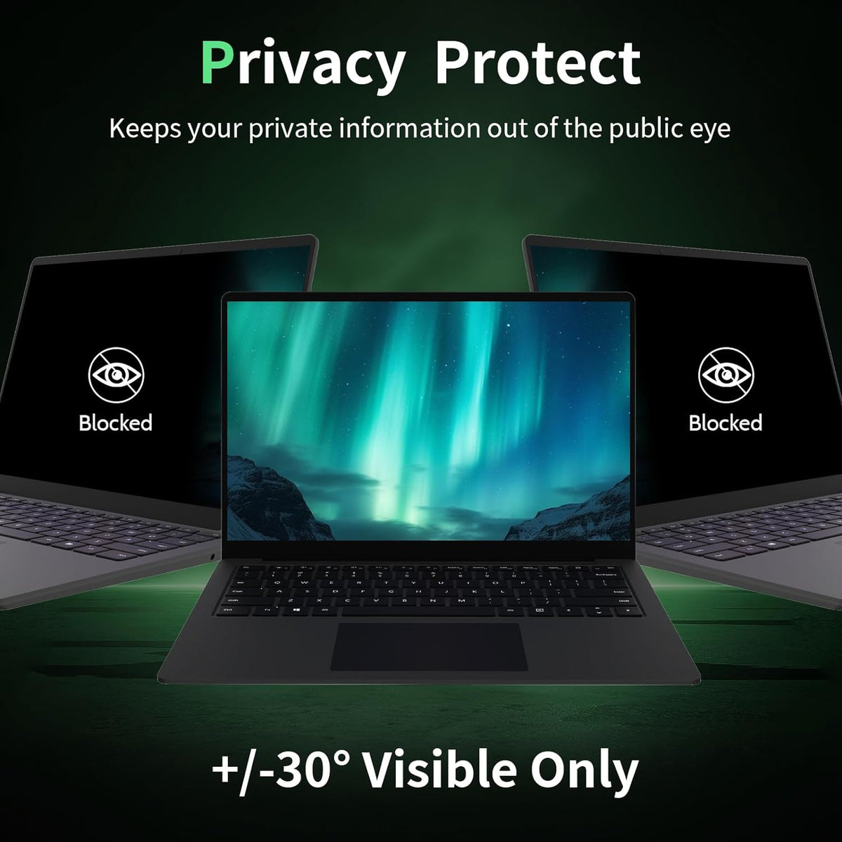 Laptop Privacy Screen 15.6 Inch-16:10 Aspect Ratio Anti-Glare Blue Light Computer Monitor Protector, Laptop Screen Privacy Shield Removable 15.6in Filter for Lenovo HP Dell Acer Asus Thinkpad Envy Xps