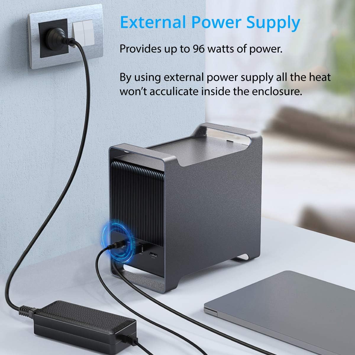 Syba 5 Bay 2.5" and 3.5" SATA HDD External USB 3.0 / eSATA RAID Hard Drive Enclosure Support 120TB & RAID 0/1/5/10/JBOD Mode SY-ENC50122