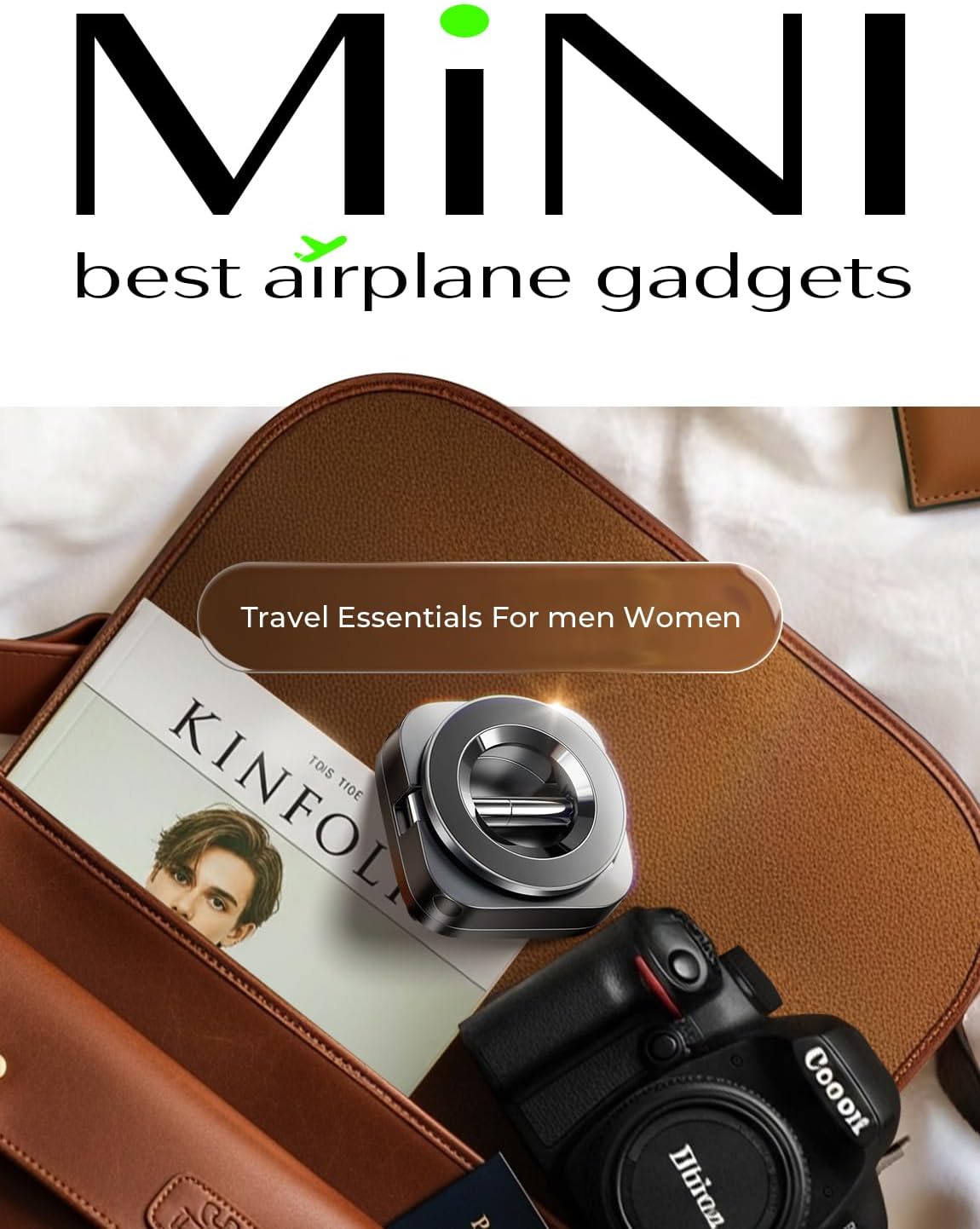 LISEN Airplane for iPhone Holder Stand for Desk Travel Europe Vacation Essentials Long Flight Mini Travels Essentials Kids Women for MagSafe Travel Accessories Cruise Essentials Phone Camera Mounts
