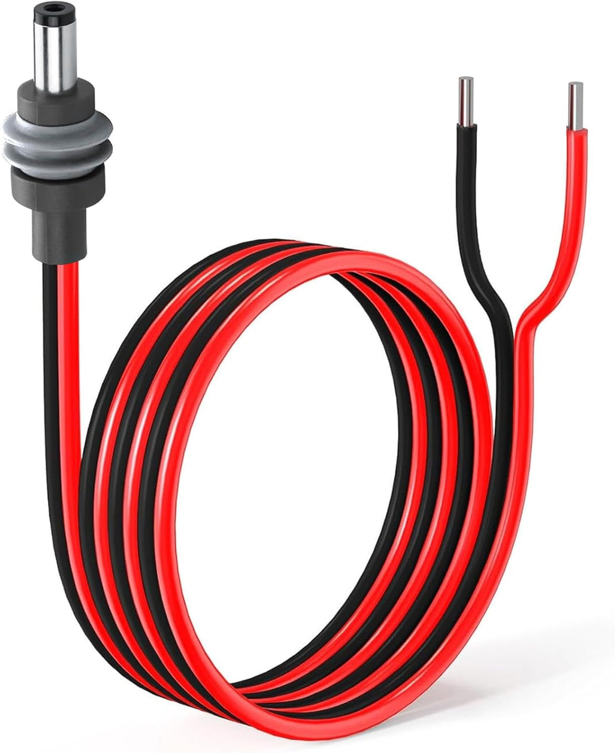 Groovely 14AWG IP65 5.5mm 2.1mm (3.2Ft) Starlink Mini Power Extension Cable, Waterproof DC x Male to Bare Wire Cord