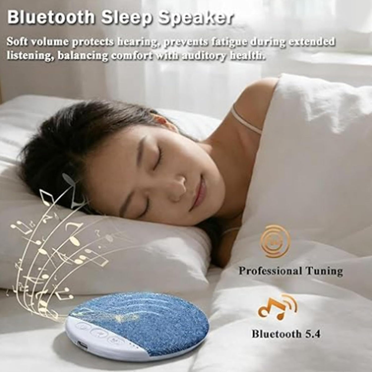 Generic Pillow Speaker - Built-in White Noise Stereo Sound | Sound Pillow Sleep Noise Machine | for Bedroom Meditation