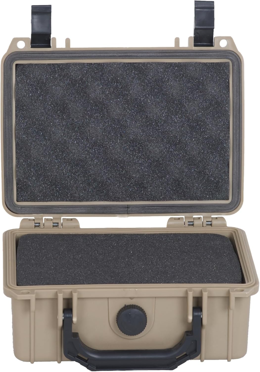 MEIJIA IP67 waterproof hard compact case,Customizable Fit Foam,8.12”x6.56”x 3.56”,Fit Use of Drones, Cameras,Equipments,lens (Desert Tan)