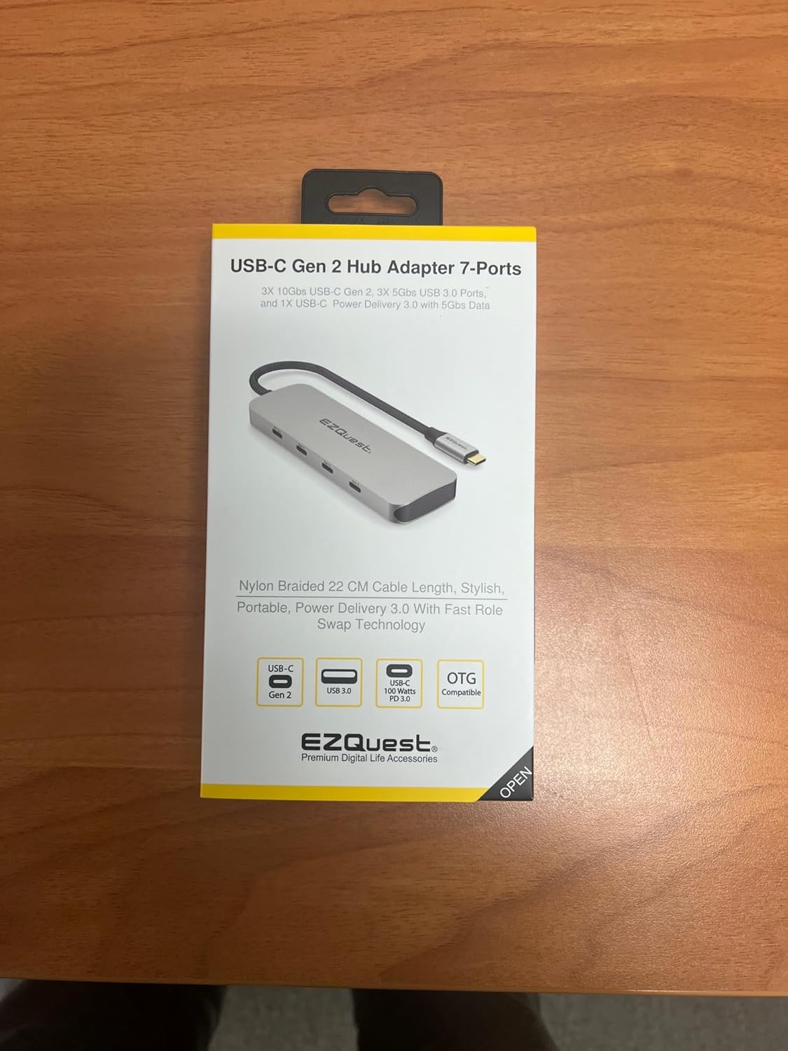 EZQuest USB C Hub Docking Station 7 in 1 with 3 Gen 2 10Gbs Ports, 3 USB A 3.0 Ports, 1 USB C Power Delivery 3.0 with 5Gbs Data, Compatible with MacBook/Dell/HP/Lenovo Laptops