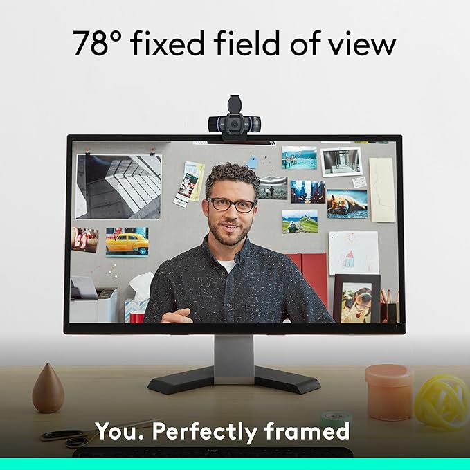 Logitech C920e HD 1080p Mic-Enabled Webcam Certified for Zoom Microsoft Teams Compatible TAA Compliant