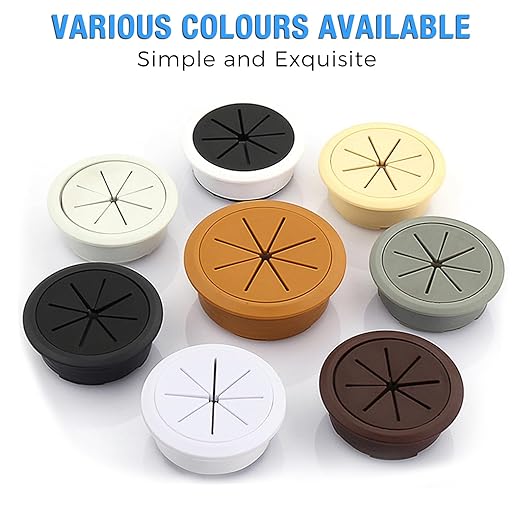 BOPOREAE 2 Pcs Desk Grommet 2" (50mm), Desk Hole Cover for Cables