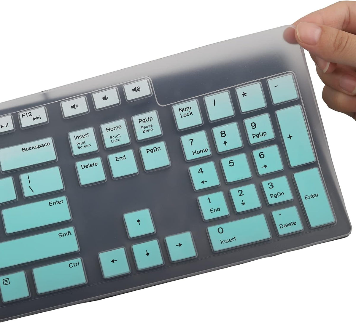 Keyboard Cover Skin for Dell KM636 KB216 KB216t KB216d KB216p Wired & Wireless Keyboard, Dell Optiplex 5250 3050 3240 5460 7450 7050, Dell Inspiron Desktop 24" 27" 5400 5490 7700 7790 3475 3670 3477