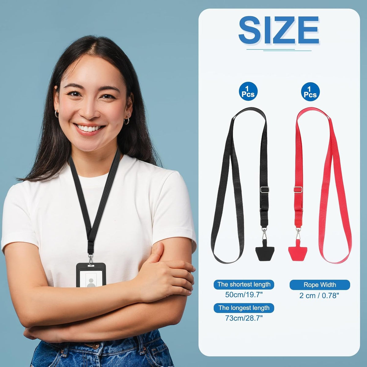 PATIKIL Smart Phone Lanyard with Patches for Most Smartphones Badges Keychain