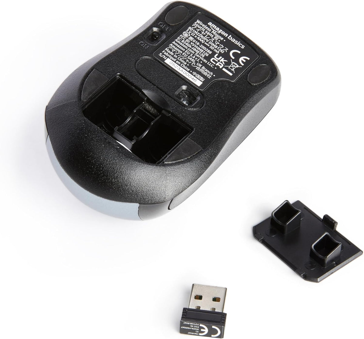 Amazon Basics 2.4 GHz Wireless Optical Mouse - Sleek Silver Design
