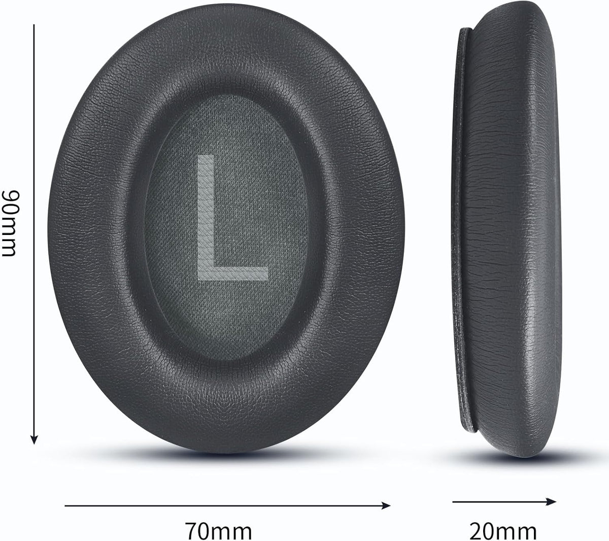 Headphones Replacement Ear Pads, Protein Leather earpad Cushions for Bose QuietComfort 45（QC45） Headphones, Softer Memory Foam - Gray