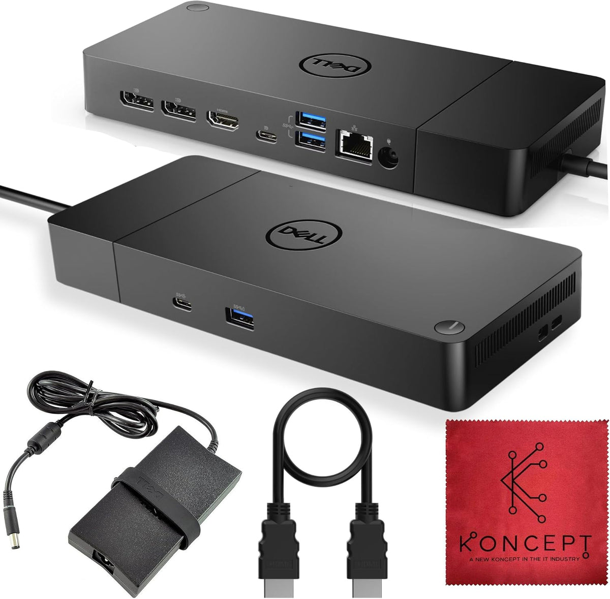 WD19S Docking Station Dual Monitor Bundle - Dock Station with 180W + USB Type-C + HDMI+ Dual DisplayPort - Ultimate Laptop Docking Station