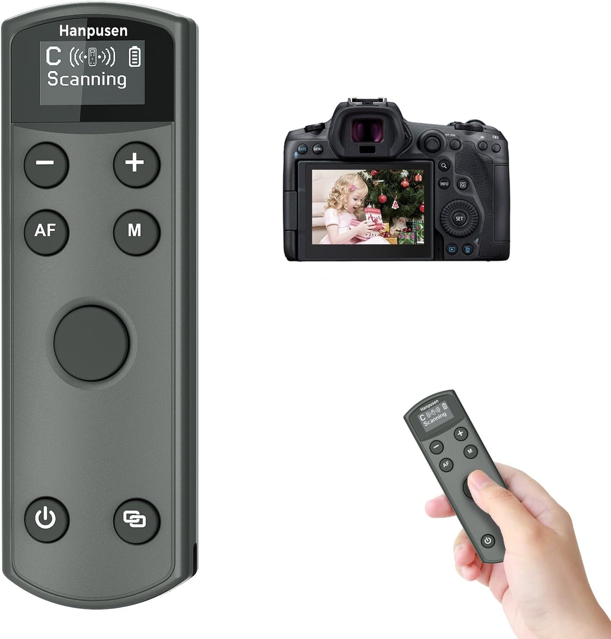 for Canon Rechargeable Camera Remote Control,Wireless Shutter Release Compatiable with EOS R,R5,R6,R50,R100,M6 Mark II,G5X Mark II,G7X Mark III,Rebel T7i,T8i,SL2,SL3,M50,M200;Replaces BR-E1