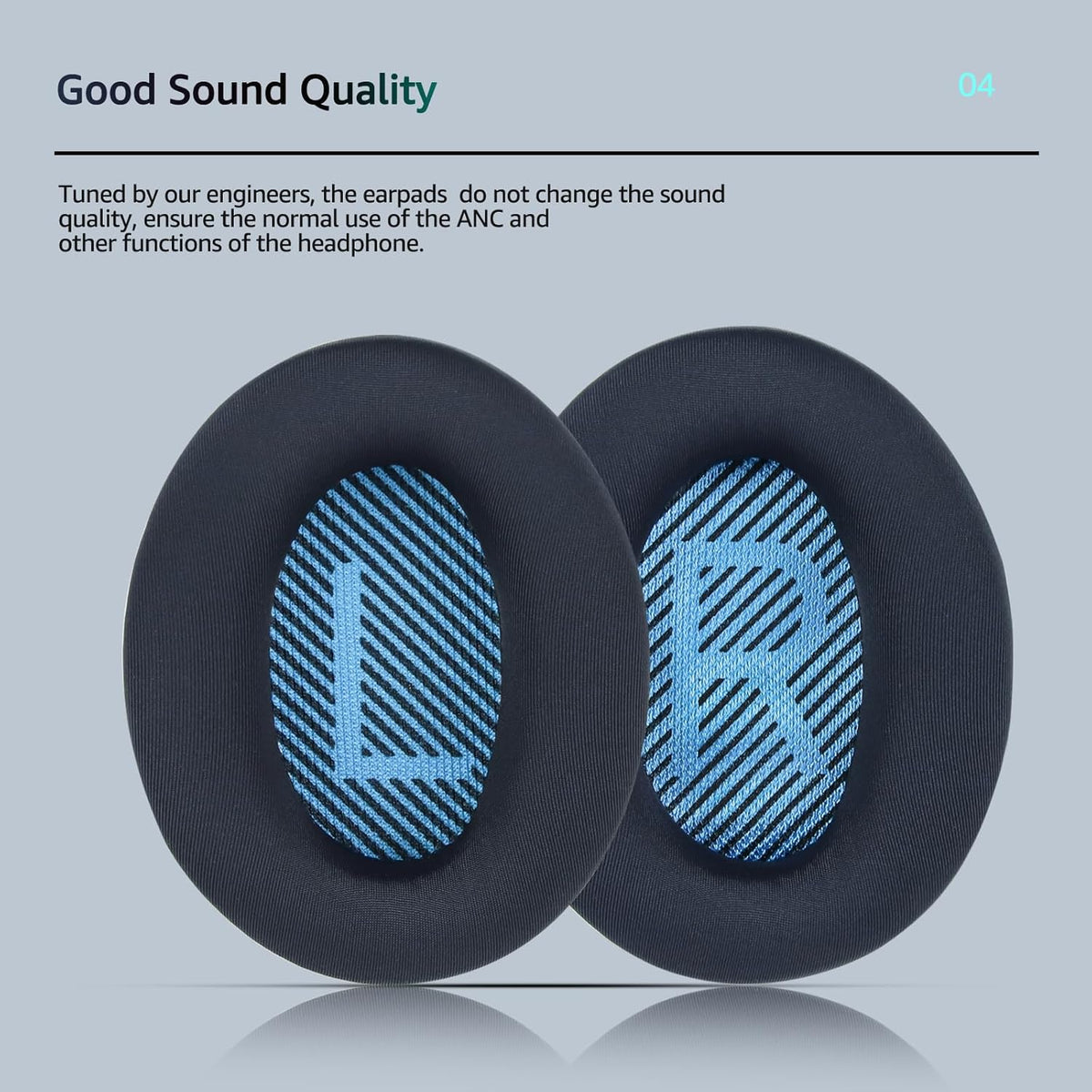 Fabric Comfort -Wzsipod Ear Pads for Bose QuietComfort 35/Qc35ii Headphones, Compatible with QC45 QC25 QC35 QC15 & More Series, Replacement Exclusive Styles, S3