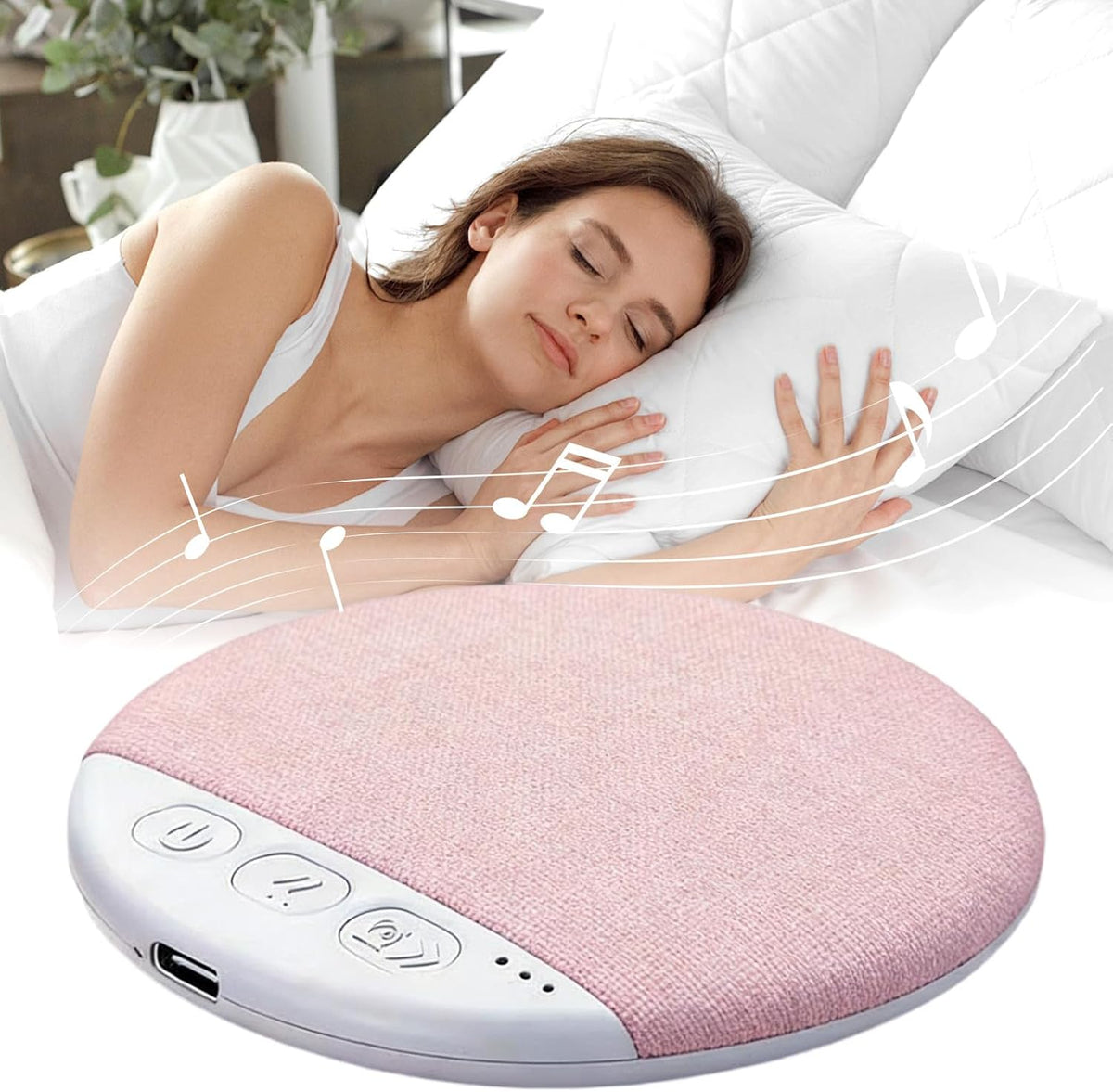 Generic Immersive 250mah, Bluetoot-h Pillow Speaker, Audio Privacy, Mini Speaker Under Pillow, White Noise Machine