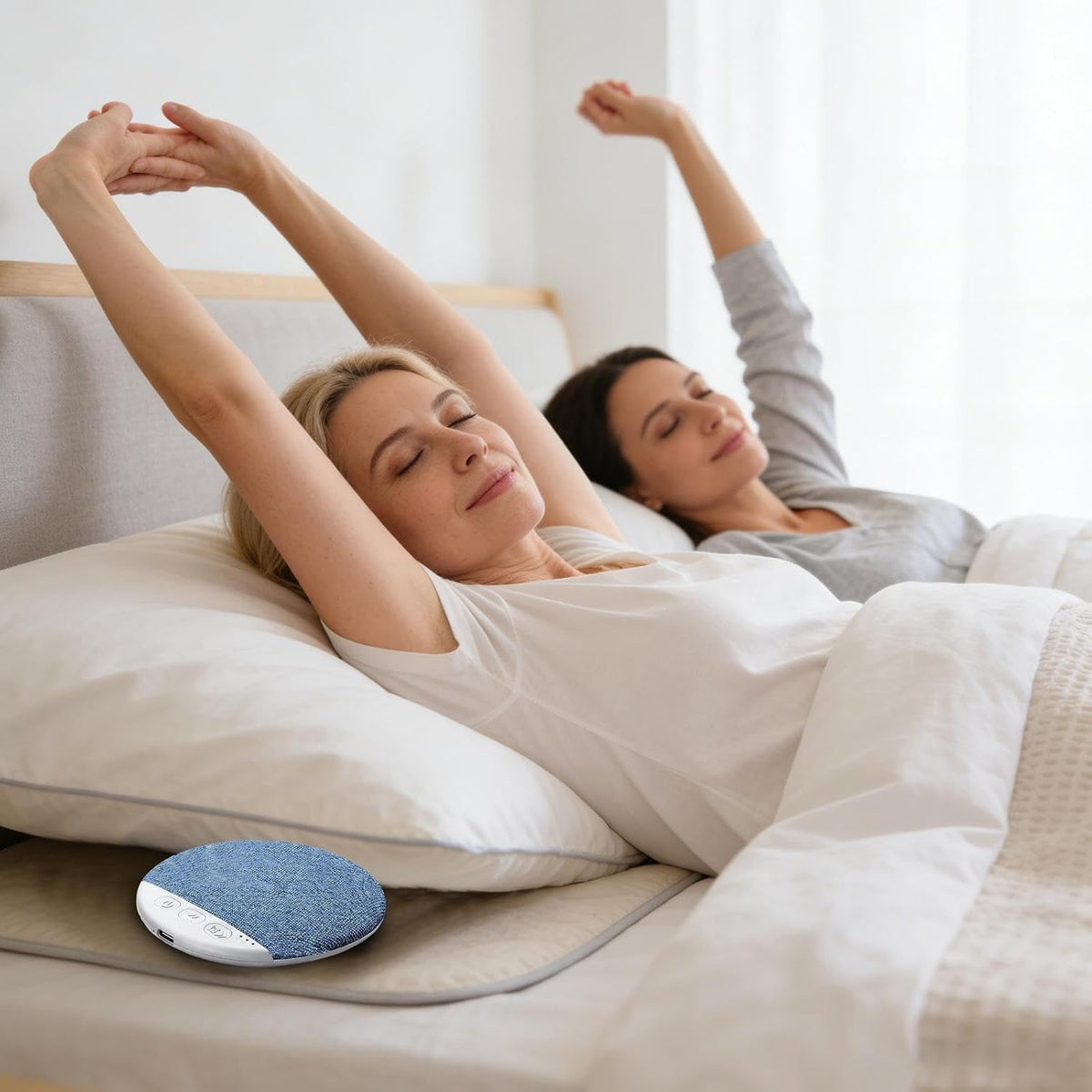 Generic Under Pillow Speaker for Sleeping, Rechargeable Wireless Sound Machine with Timer, Ultra Thin White Noise