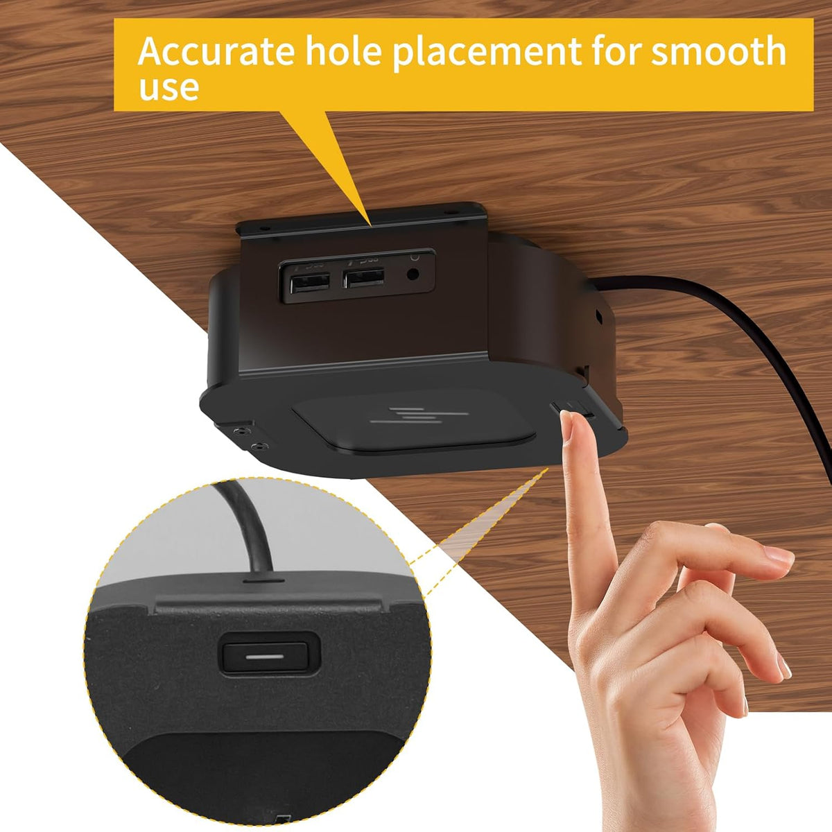 Under Desk Mount Holder for HP USB-C Dock G5,Under-Desk Iron Storage Rack Specifically Designed for HP USB-C Thunderbolt Dock G5,Easy Install with All Hardware Included(Black Holder Only)