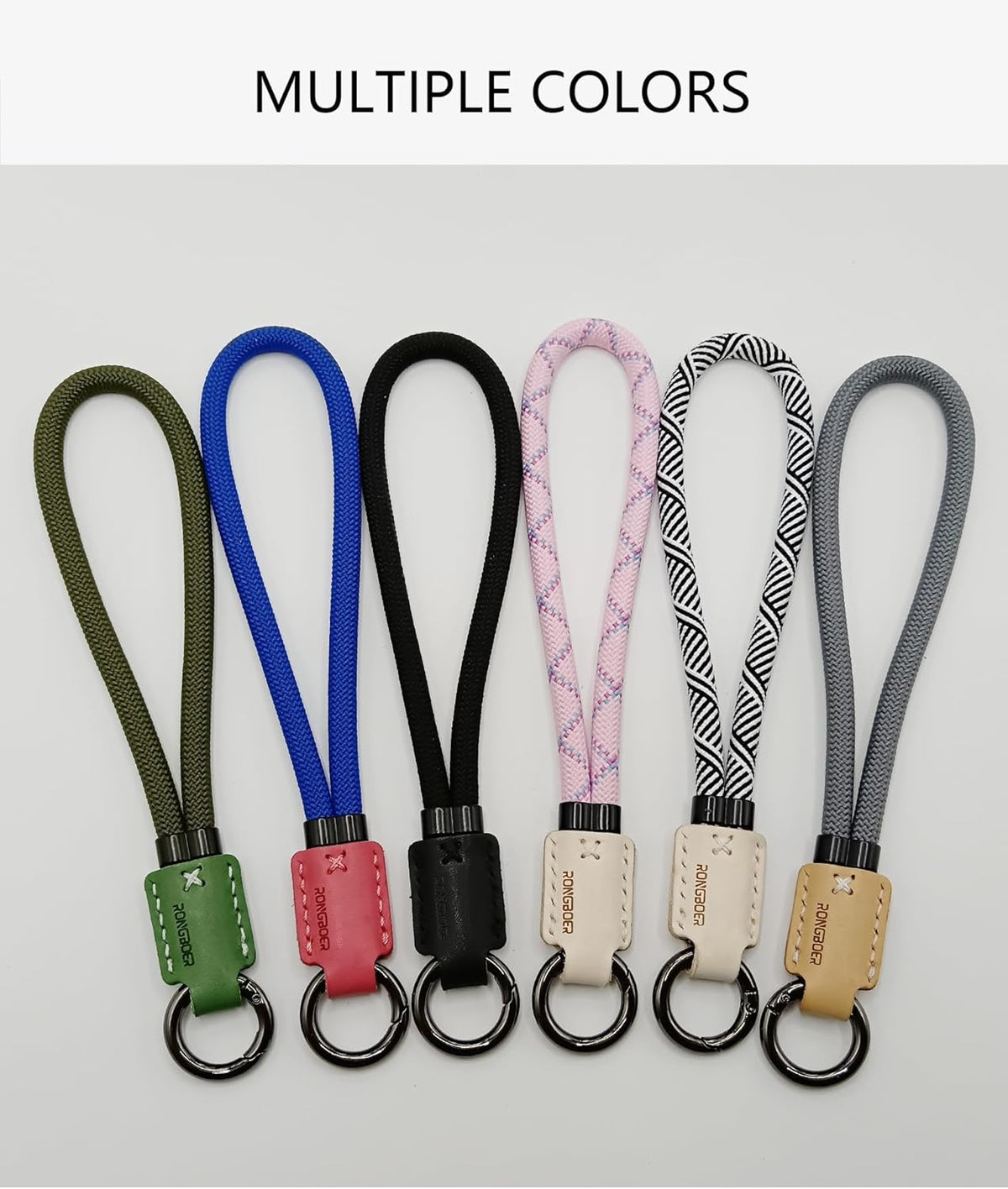 Handmade Cowhide Leather Phone Wrist Strap,Universal Adjustable Key Lanyard,Stylish Wristlet Keychains for Women&Men