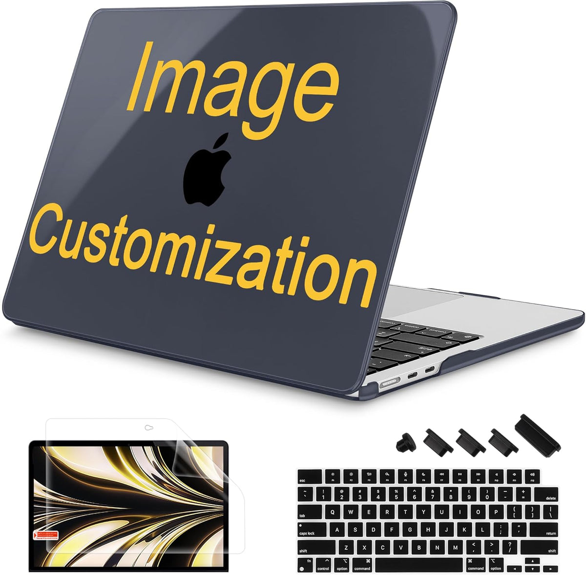 Mektron Custom Photo Case for MacBook Air 13.6 Inch 2022 2023 2024 2025 Release A2681 M2/A3113 M3 /A3240 M4 Chip with Liquid Retina Display Touch ID, DIY Plastic Hard Shell Cover for MacBook Air 13.6"