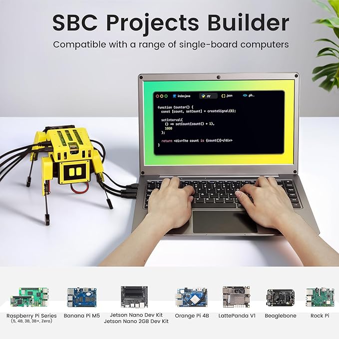 Portable Monitor with Keyboard14inch 1080P FHD Lapdock Compatible with Mini PC/Phone/PC/Game ConsoleCrowView Note with RPi5 &amp Jetson Adapters(Full Feature TypeC &amp HDMI Cable Included)