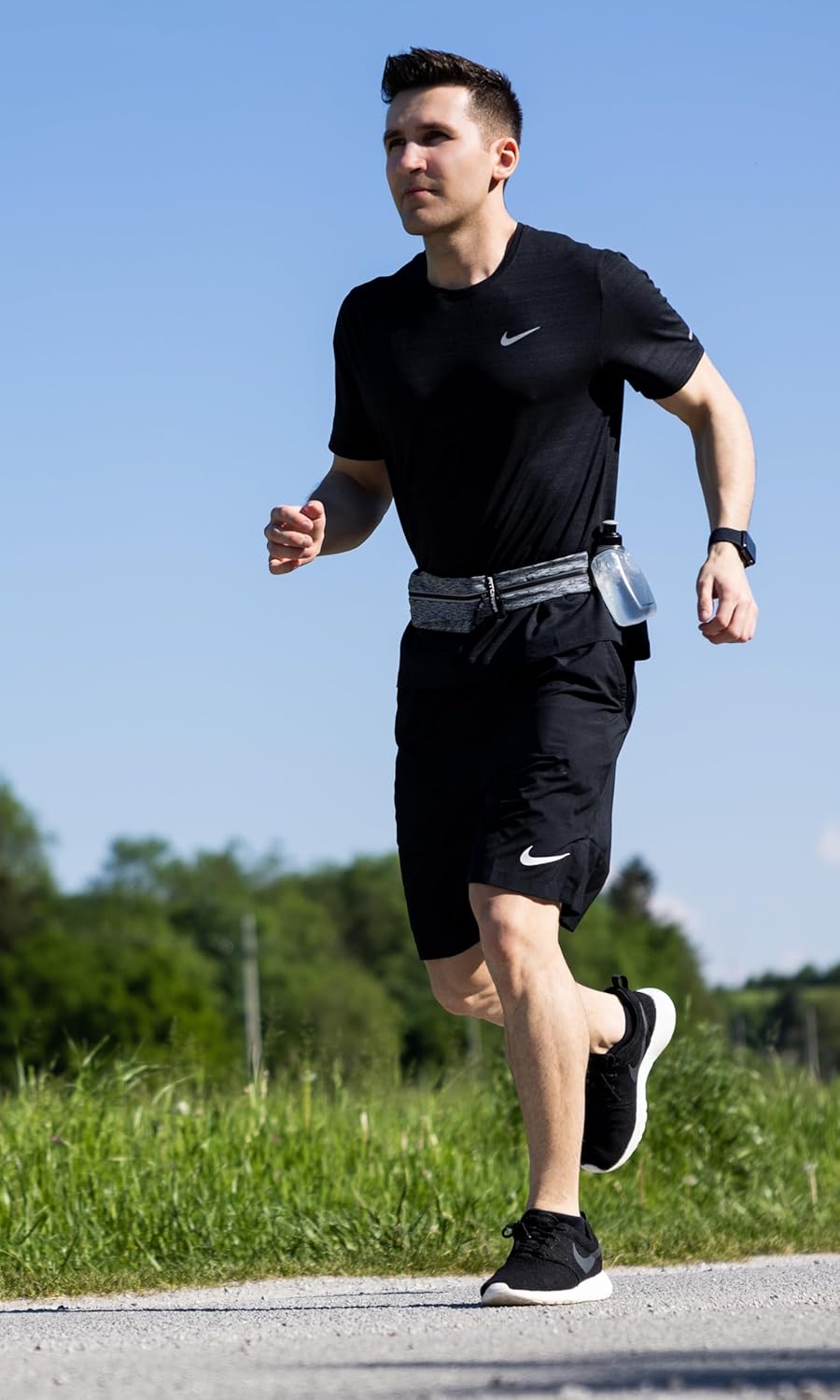 Fitgriff® Running Belt for Men & Women - Secure Jogging Pouch for Phone, Keys & Essentials - For All Cell Phones