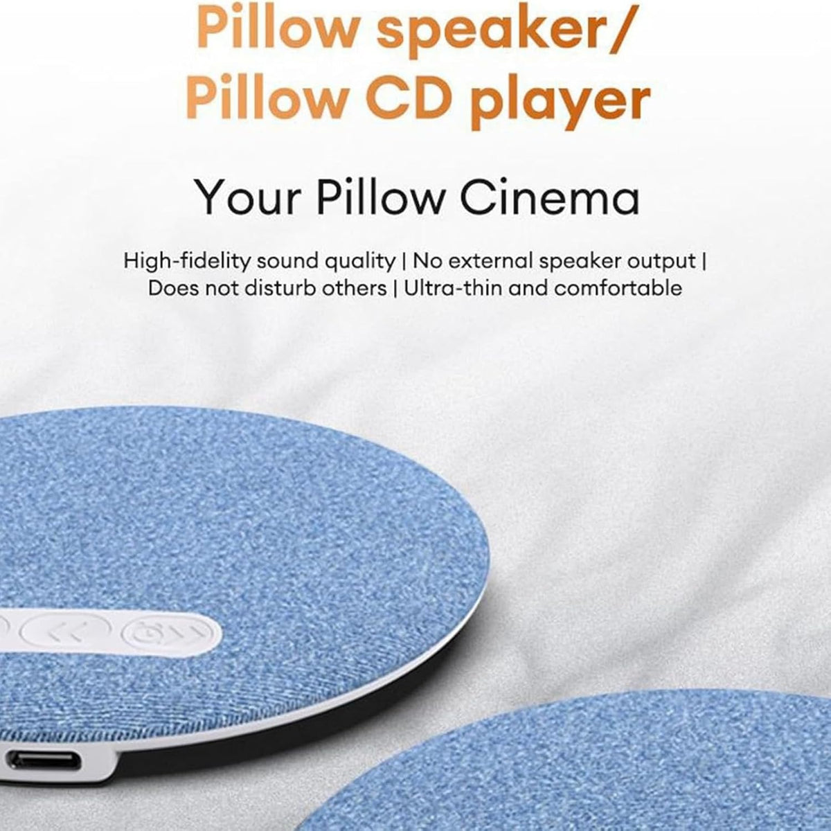 Generic Immersive Aid(1pcs) Pillow Speakers for Sleeping, Under Pillow Speaker Bluetooth, Sleep Speaker Under Pillow