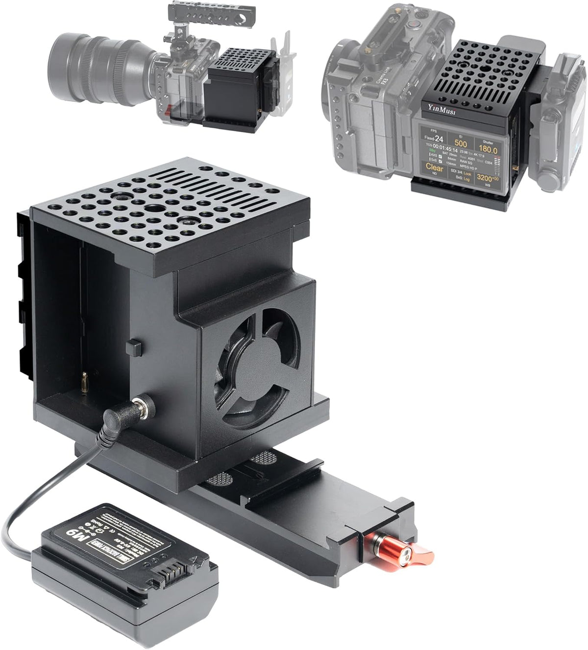 Camera Expansion cage Modular Camera Cooling Fan Cage Expansion Kit for DSLR Cooling/Mirrorless Accessories Installation