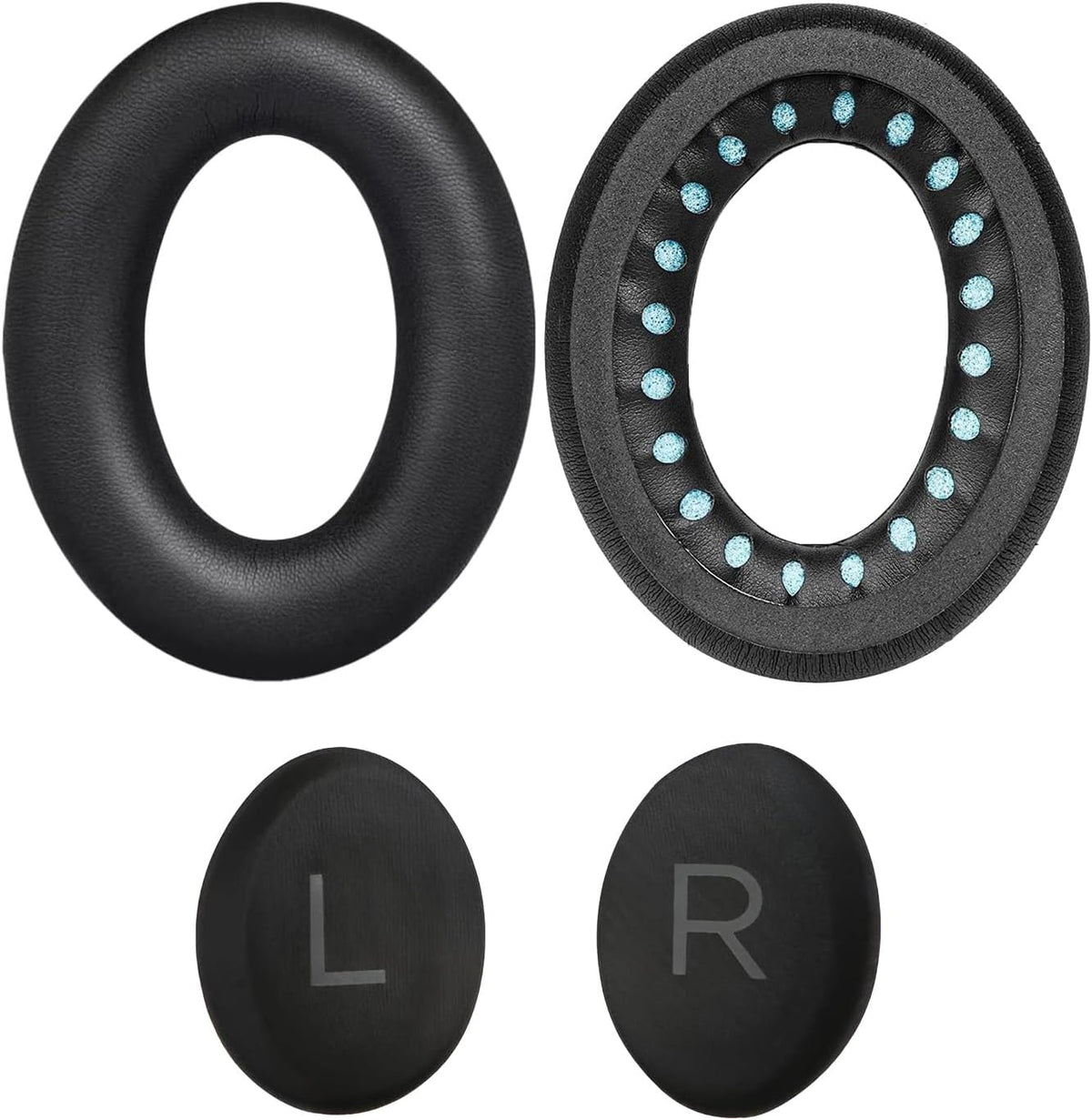 Ear Pads Replacement for Bose QuietComfort 45 (QC45) / QuietComfort SE/New Quiet Comfort Wireless Over-Ear Headphones by MMOBIEL - Protein PU Ear Pad Cushions - Noise Isolation Earpads Replacement