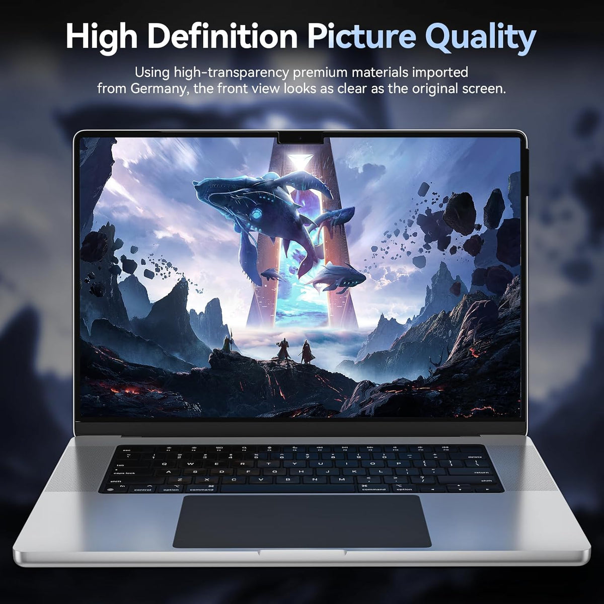 Privacy Screen Protector for MacBook Pro 16 Inch (2021-2024, M1, M2, M3), Easy On/Off Removable Anti Spy Blue Light Glare Shield Laptop Privacy Filter for Apple Mac Pro 16.2 in (A2991/A2485/A2780)