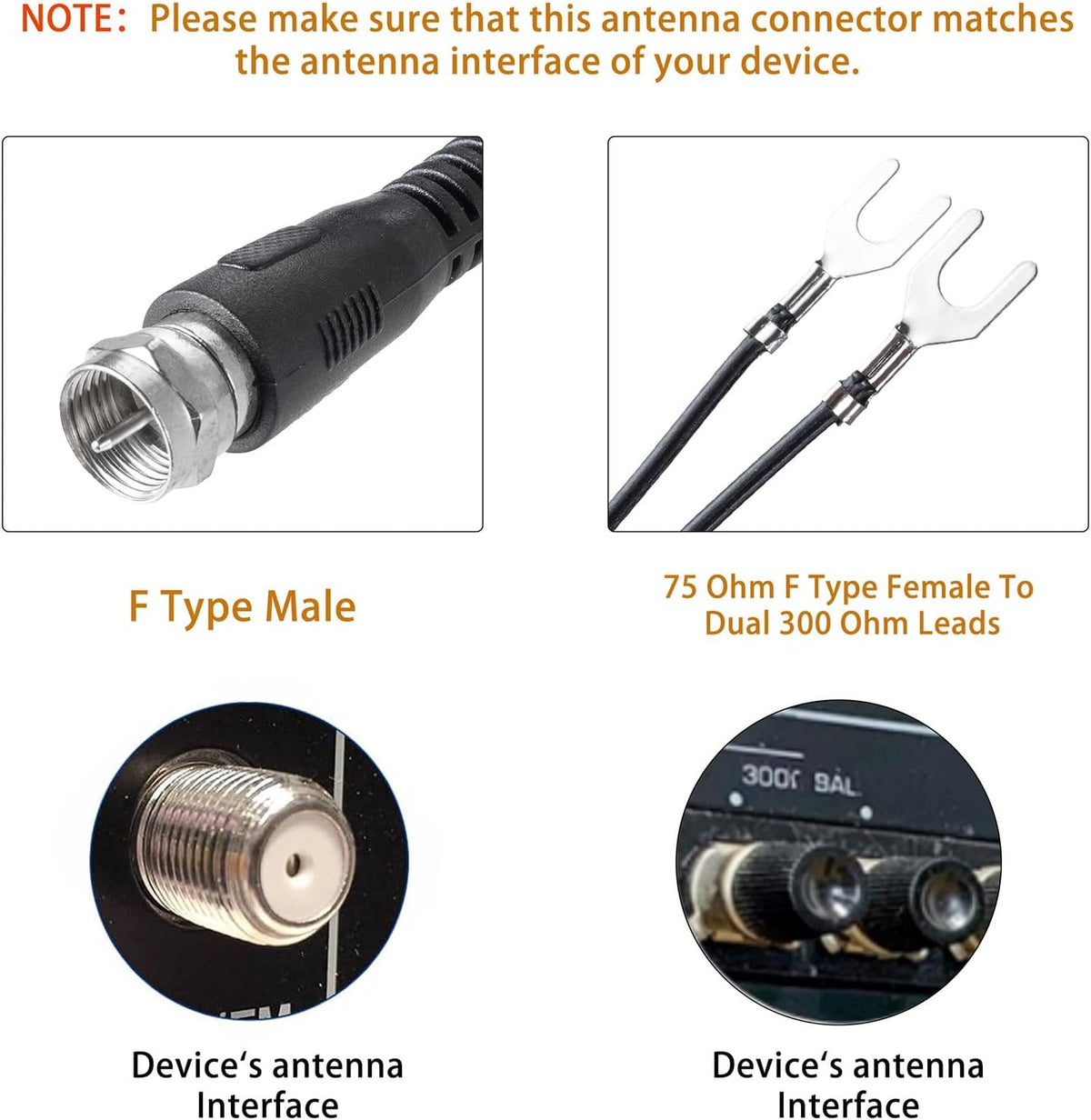 eifagur 75 300 10ft Ohm Ohm Magnetic Base FM Radio Telecopic Antenna with Coaxial Cable for Stereo Receiver Digital HD
