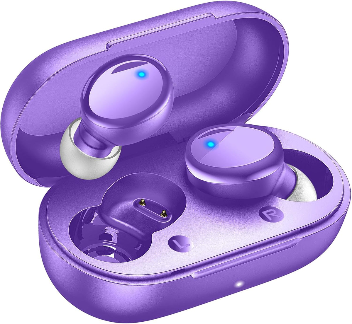 5.4 48H Headset Lanteso True Wireless Bluetooth Earbuds, Playtime,Light Weight Headphones in Ear Buds Built in Mic