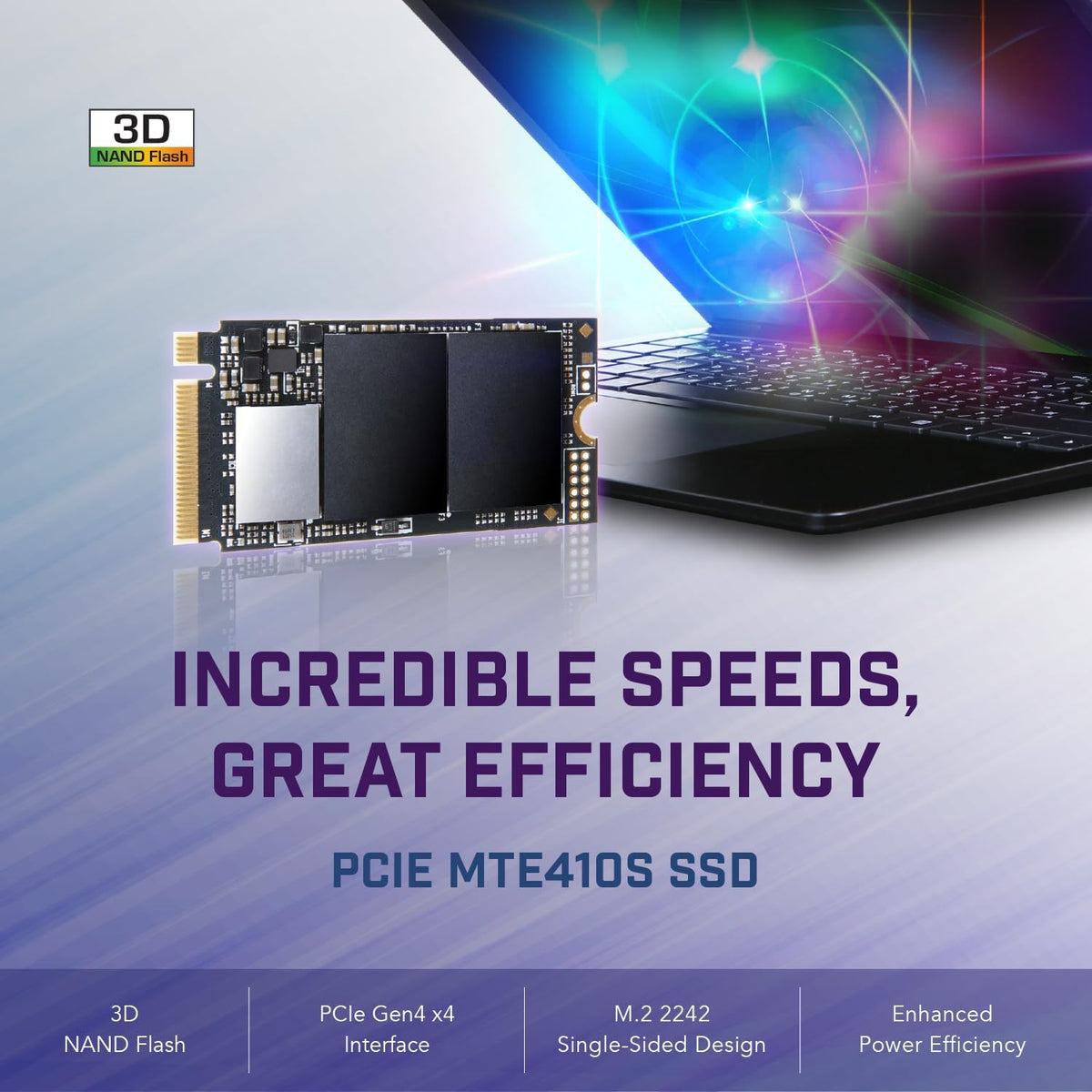 Transcend 256GB M.2 2242 SSD, Up to 3300MB/s, PCIe Gen4x4 NVMe 3D TLC, for Ultra-Thin Laptops, Lenovo Legion Go&Yoga Gen 6, ASUS ExpertBook&ZenBook, Mini PC, DRAM-Less Design for Low Power Consumption