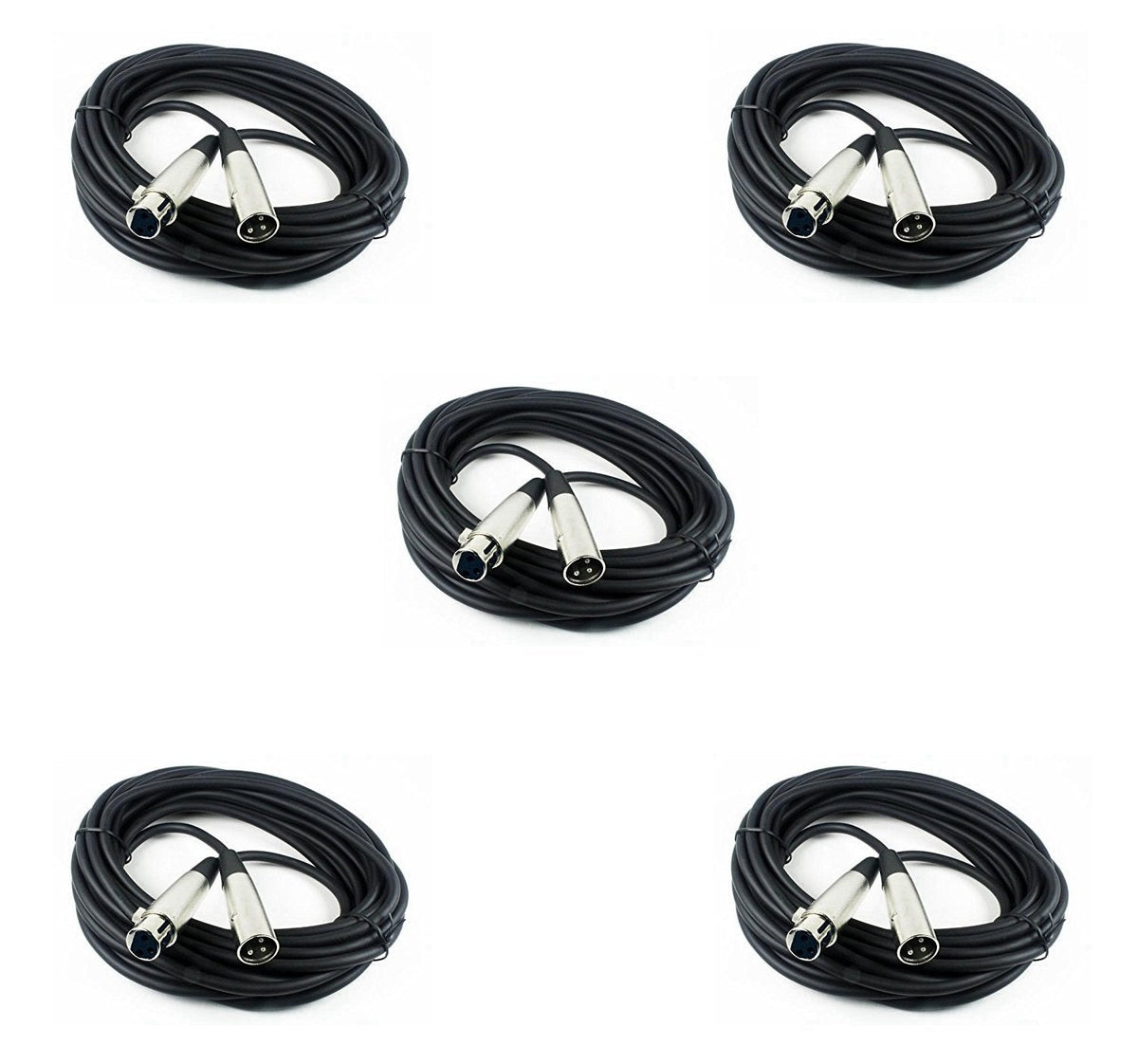 CBI CABLES Microphone-Cables, 5-Pack (MLC20 5 Pack)