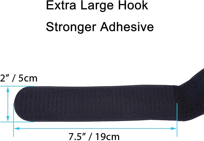 Wisdompro Extra Large 4 Pack 2x48" Hook and Loop Tie Down Straps Heavy Duty