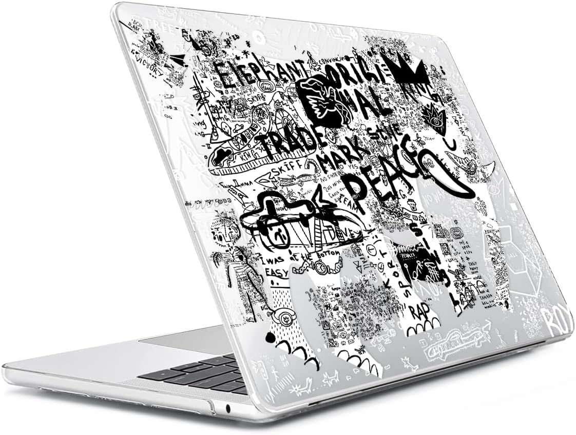 for 2025 2024 2023 2022 MacBook Air 13 inch Case M4 A3240 M3 A3113 M2 A2681 with Touch ID& 13.6" Liquid Retina Display, Plastic Hard Shell&Keyboard Cover&Screen Film&Webcam Cover, Elephant