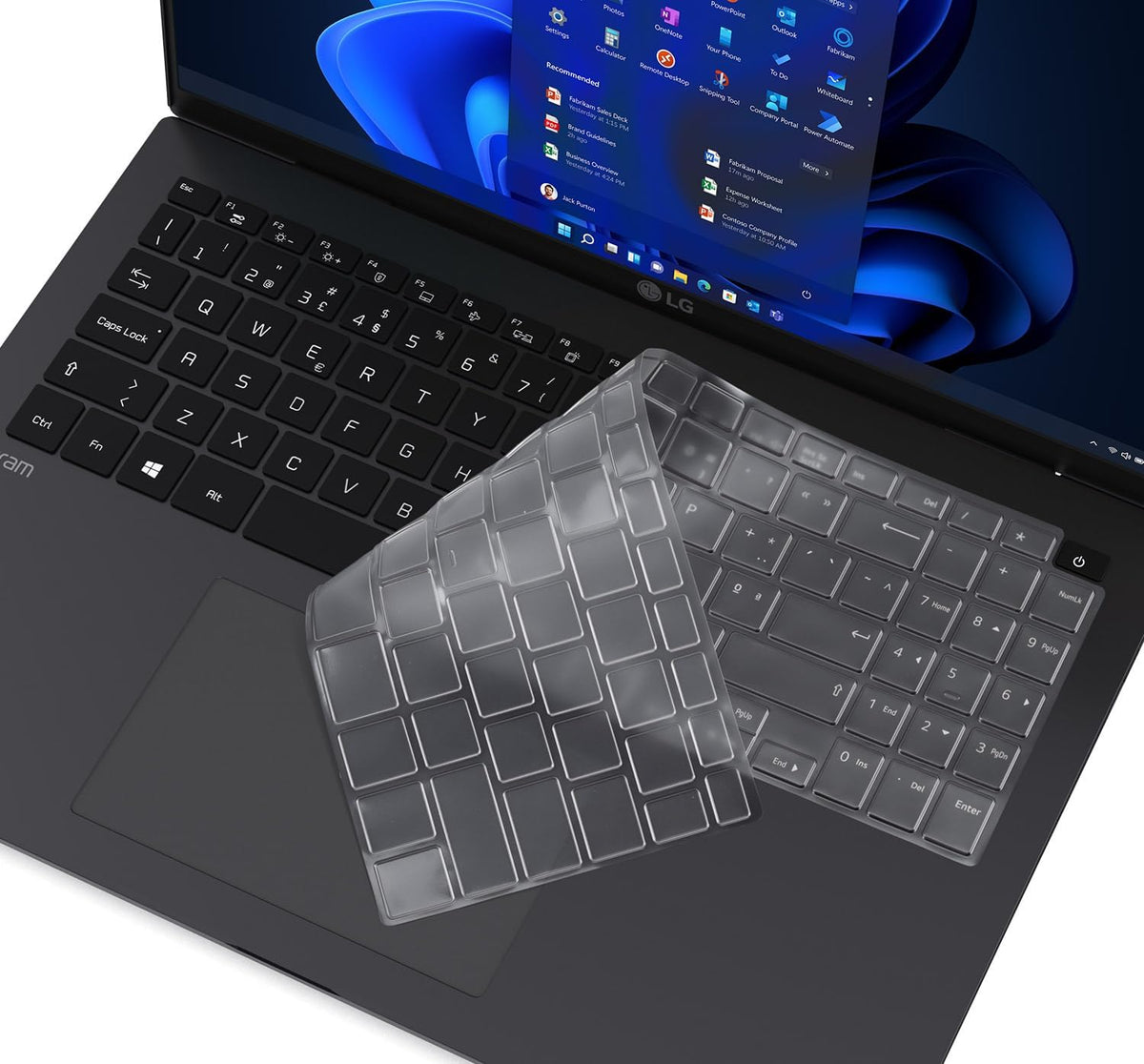 Keyboard Cover for 17" LG Gram 17 & Gram 17 Pro 17Z90SP 17Z90R 17Z90RU 17Z90S 17Z90SPA Series Laptop, LG Gram 17 Pro Keyboard Skin Protector - TPU